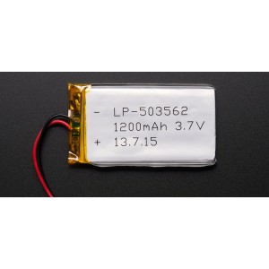 3.7 Volt 1200mAh LiPo Battery 3.7 Volt 1200mAh LiPo Battery