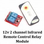 12V 2 Channel Infrared Remote Control Relay Module