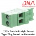 2 Pin Female Straight Screwable Plug 5.08mm (Combicon Connector)