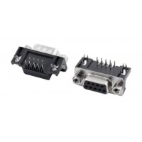 DB9 Female Right Angle Connector – 9 Pin PCB Mount with Internal Thredding DB9 Female Right Angle Connector – 9 Pin PCB Mount with Internal Thredding