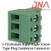 3 Pin Female Right Angle Screwable Plug 5.08mm (Combicon Connector)