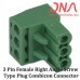 3 Pin Female Right Angle Screwable Plug 5.08mm (Combicon Connector)