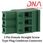 3 Pin Female Straight Screwable Plug 5.08mm (Combicon Connector)