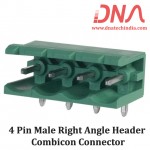 4 Pin Male Right Angle Header 5.08 mm pitch (Combicon Connector)