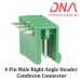 4 Pin Male Right Angle Header 5.08 mm pitch (Combicon Connector)