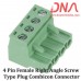 4 Pin Female Right Angle Screwable Plug 5.08mm (Combicon Connector)