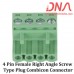 4 Pin Female Right Angle Screwable Plug 5.08mm (Combicon Connector)