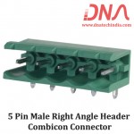 5 Pin Male Right Angle Header 5.08 mm pitch (Combicon Connector)