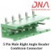 5 Pin Male Right Angle Header 5.08 mm pitch (Combicon Connector)