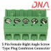 5 Pin Female Right Angle Screwable Plug 5.08mm (Combicon Connector)