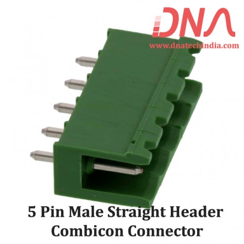 5 Pin Male Straight Header 5.08 mm pitch (Combicon Connector)