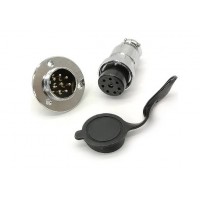 8 PIN GX25 Panel Mounting Connector with flange (Male + Female) 8 PIN GX25 Panel Mounting Connector with flange (Male + Female)