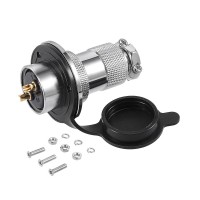 2PIN GX20 Panel Mounting Connector with flange (Male + Female)
