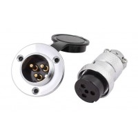 3 PIN GX25 Panel Mounting Connector with flange (Male + Female) 3 PIN GX25 Panel Mounting Connector with flange (Male + Female)