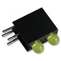 DIALIGHT 553-0133F Yellow, 2 LEDs, Through Hole, Circuit Board Indicator DIALIGHT 553-0133F Yellow, 2 LEDs, Through Hole, Circuit Board Indicator