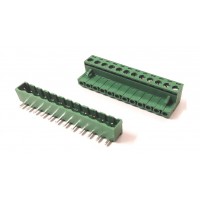 12 PIN 5.08MM PITCH RIGHT ANGLE MALE FEMALE COMBICON CONNECTOR