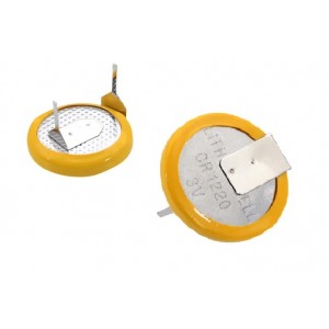 CR1220 3V Non Rechargeable Lithium Coin Cell with Solder Tabs