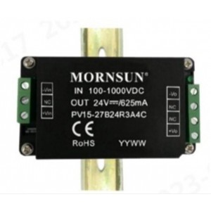 PV15 27B24R3A4C Mornsun 100 1000V To 24V DC DC Converter 15 Watts Power Supply Module