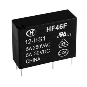 Hongfa HF46F/12-HS1T 12 Volt Relay Hongfa HF46F/12-HS1T 12 Volt Relay