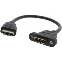 HDMI Male to HDMI Female Extension Cable panel mount (30cm) HDMI Male to HDMI Female Extension Cable panel mount (30cm)