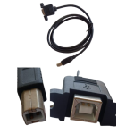 USB B Type Male to USB B Type Female Panel Mount Cable (1M)