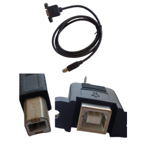 USB B Type Male to USB B Type Female Panel Mount Cable (1M)