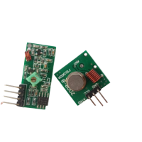 RF Transmitter and Receiver 4 Pin 433MHz Wireless Module (GREEN)