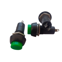 Green PBS-11A 12MM 2PIN Self-Locking Round Plastic Push Button Switch Green PBS-11A 12MM 2PIN Self-Locking Round Plastic Push Button Switch