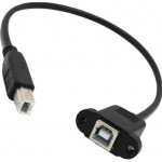 USB B Type Male to USB B Type Female Panel mount Cable (0.5 M)