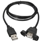 Micro USB to Female USB A Panel Mount Data Cable