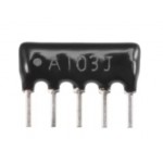 5 Pin SIP A103J DIP Network Resistor 