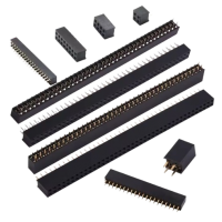 2*2P/3/4/5/6/7/8/9/10/11/12-40P 2.54mm Double Row Black Female Header Socket 2*2P/3/4/5/6/7/8/9/10/11/12-40P 2.54mm Double Row Black Female Header Socket