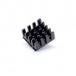 Electronics Radiator Memory Chips Aluminum Heatsink Black With 3M Glue