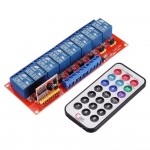 12 Volt 8 Channel Infrared Remote Control Relay Module