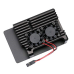 Aluminum Heat Sink Case With Double Fans For Raspberry Pi 4B - Black