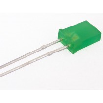  2mm x 5mm x 7mm Rectangular With Flat Top Green LED