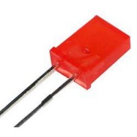 2mm x 5mm x 7mm Rectangular With Flat Top Red LED