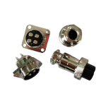 GX20 Square Flange Type 4 Pin Male & Female Connector