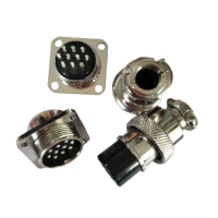 GX20 Square Flange Type 10 Pin Male & Female Connector