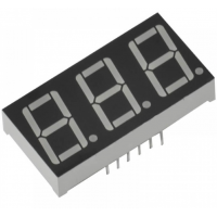 7 SEGMENT LED DISPLAY MEDIUM RED 3 DIGIT CA