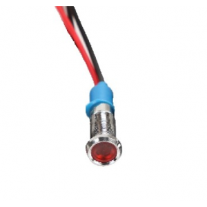 Red 3-9V 6mm LED Metal Indicator Light With 15CM Cable Red 3-9V 6mm LED Metal Indicator Light With 15CM Cable