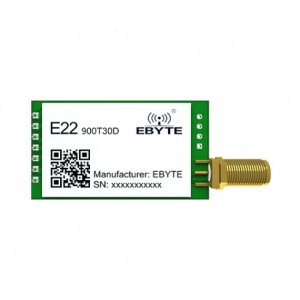 E22-900T30D UART/SX1262 868/915 MHz 30dBm DIP LoRa Wireless Module E22-900T30D UART/SX1262 868/915 MHz 30dBm DIP LoRa Wireless Module