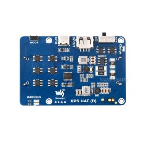 Waveshare UPS HAT (D) for Raspberry Pi Supports 21700 Li battery (NOT included) 5V Uninterruptible Power Supply, Pogo Pins Connector