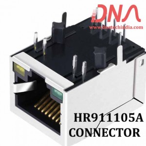HanRun HR911105A RJ45 Ethernet Connector with Integrated Magnetics
