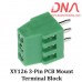 XY126 3 Pin PCB Mount Screwable Terminal Block