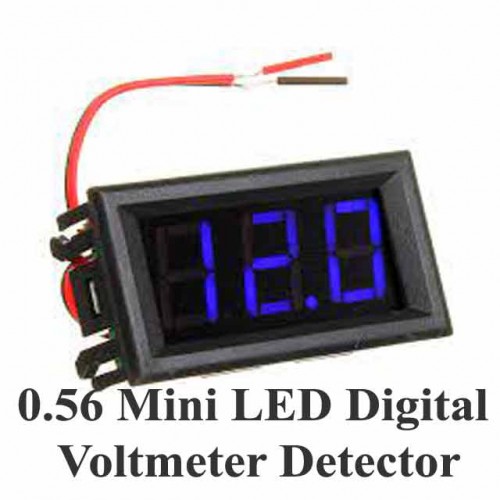 0.56 Mini LED Digital Voltmeter Detector DC 4.5-30V 12V 24V Voltage(BLUE)