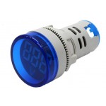 22mm Blue Panel Voltmeter