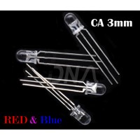 Bi-color CA RED BLUE 3mm LED   