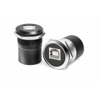 USB B to A Panel Mount Black Connector C USB B to A Panel Mount Black Connector C