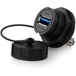 YU-USB3-JSX-01-001-CNLINKO-USB3.0 Female Socket IP67 Waterproof Data Connector